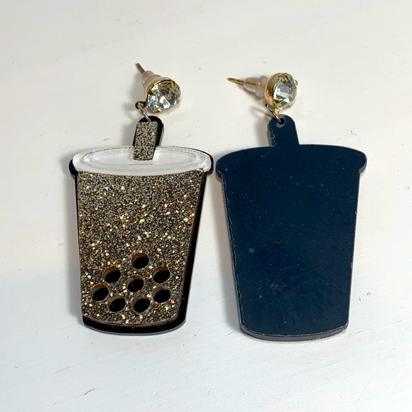 Bubble Tea Boba Milk Tea Earrings NEW! - Picture 9 of 9